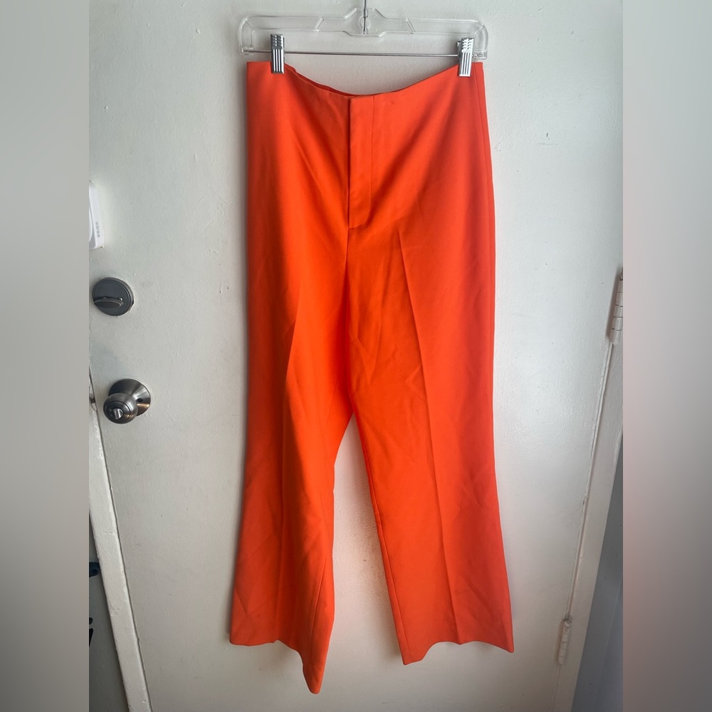 Alice + Olivia Orange Wide Leg Pants Size 8